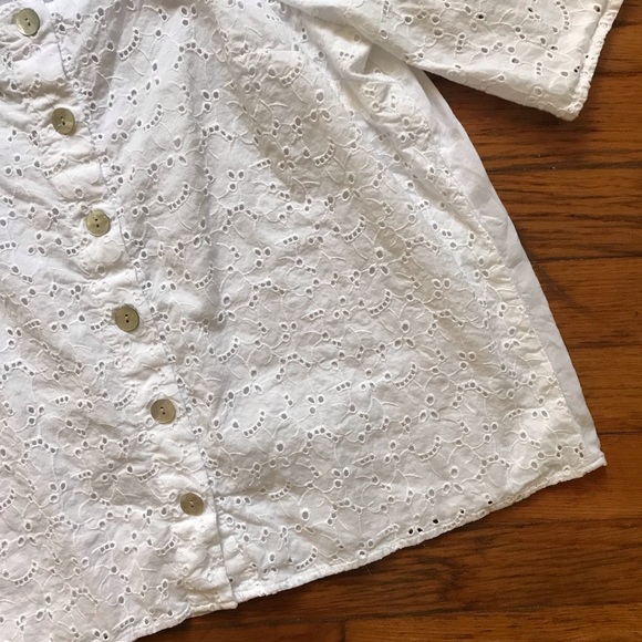 SOLD [A New Day] White Peasant Top Blouse - Picture 3 of 8